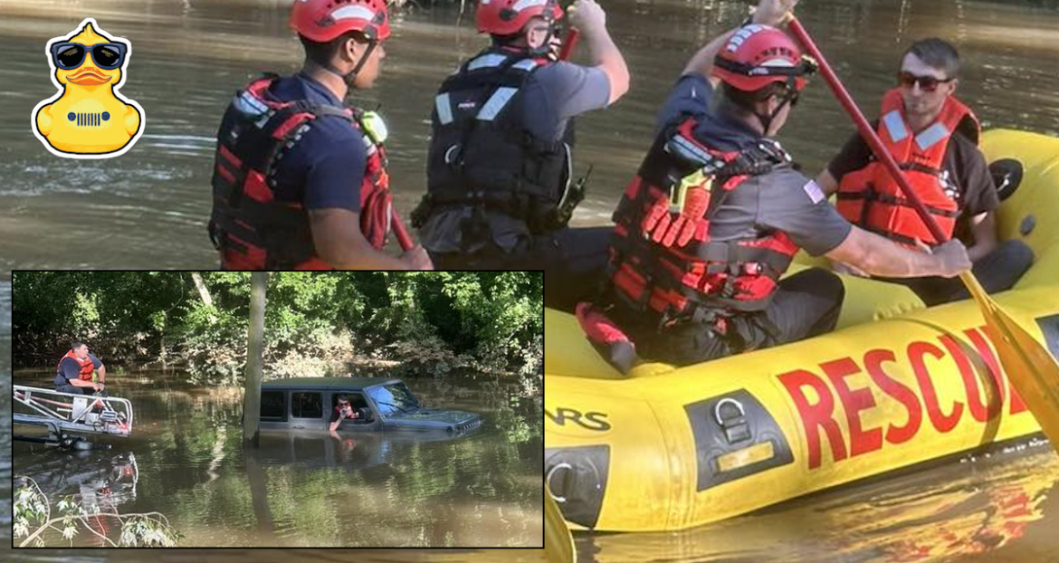 Clarksville Jeep owner rescued from high water #NotEnoughDucks